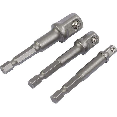 Draper 00005 - Adattatori esagonali, 1/4" e 3/8"