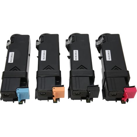 Cartouche Toner 4 Pièces, Ensemble de Rechargement 4 Couleurs Compatible Xerox Phaser 6125 (1/5)