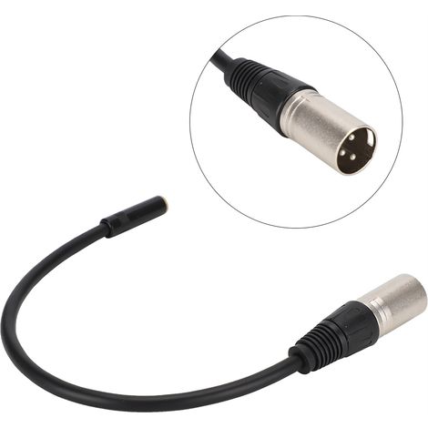 Câble adaptateur audio 3.5mm femelle vers XLR mâle, connecteur en alliage de zinc durable (1/4)