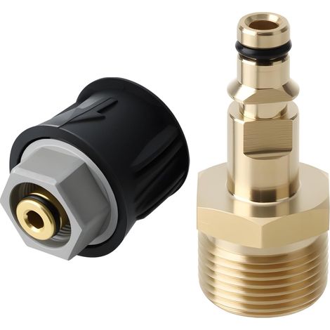 High Pressure Washer Adapter for Karcher K2 K3 K4 K5 K6 K7,Quick Release Brass Hose Connector for Kärcher Series M22 14mm High Pressure Cleaners Hose Pipe Fittings Accessories (1/5)