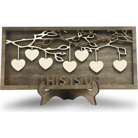 Panneau familial personnalisé pour maman, cadre en bois personnalisé pour arbre à papa C-- (1/5)