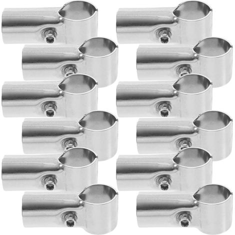Pince Tube Acier Inoxydable 25mm, Lot de 12, Forme T (1/5)