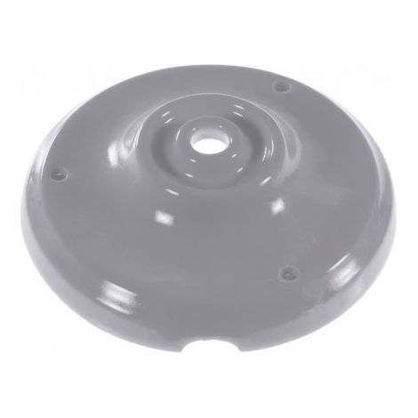 Rosace Plafond Porcelaine Grise Vintage : Fixation unique avec Passage de Câble - Alliant Esthétique et Fonctionnalité