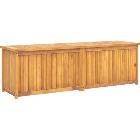 vidaXL Baúl de jardín madera maciza de teca 175x50x55 cm (1/5)