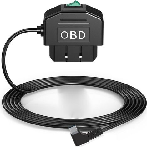 Kit Câblage OBD Caméra Tableau de Bord USB Type C avec Alimentation 12-24V à 5V 3A