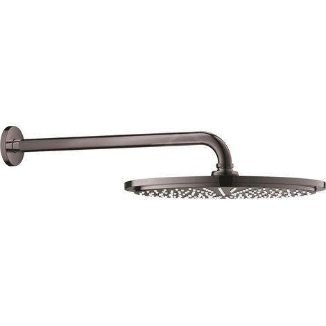 Grohe Rainshower Cosmopolitan - Douche de tête 310, bras de douche 380 mm, un jet, graphite foncé 26066A00 (1/5)