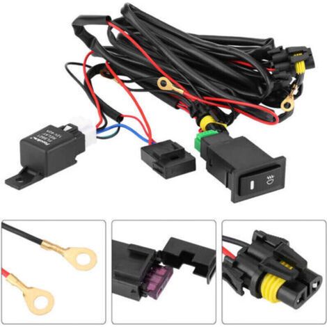 Kit de câblage d\'interrupteur de feu antibrouillard Interrupteur marche/arrêt du faisceau de câblage (1/4)