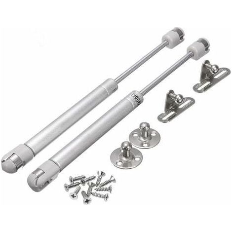 Vérins à gaz 120N pour meubles lot de 2, amortisseurs pour portes d'armoire, installation simple, compatible meubles bois et aluminium (1/5)