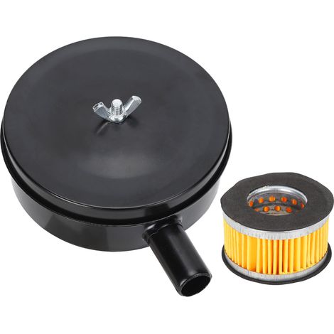 Filtre silencieux noir pour compresseur d'air, amortisseur de bruit pour ventilateurs, chaudières, orifices d'échappement en fer (1/5)