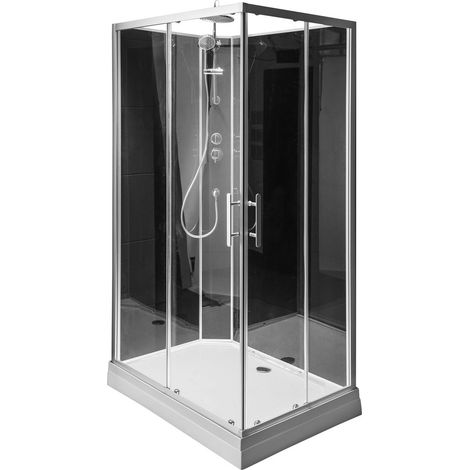 Cabine de douche rectangulaire GRANVIK 800x1200x2180mm, verre transparent (1/3)