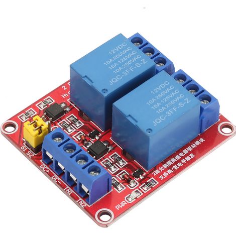 Module relais 2 canaux avec isolation par optocoupleur, module de déclenchement haut et bas niveau (12 V) (1/5)