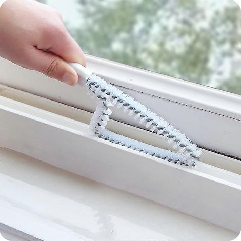 brosse de nettoyage multifonction pour fenêtres ou portes coulissantes - Brosse de nettoyage pour fenêtres ou salle de bain (1/5)