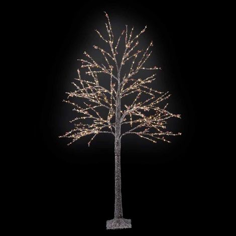 Albero Natale Luminoso 380 Led, Rami con Cristalli, Uso Intero Esterno - 1,80 Mt (1/3)