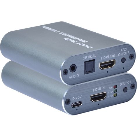 Techly IDATA HDMI-EA8KSPD convertitore audio Grigio (1/5)