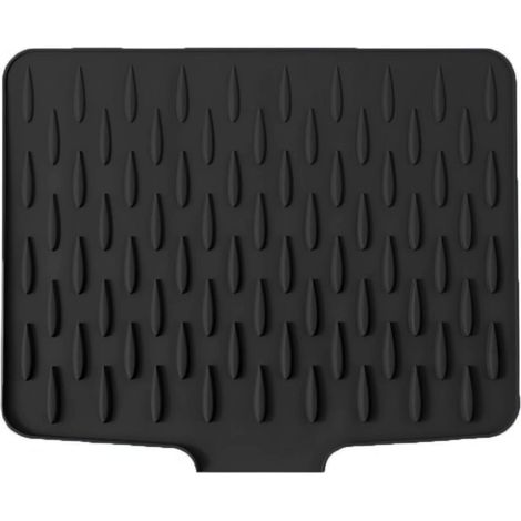 Alfombrilla Para Fregadero - Silicona - 40 x 32,5 cm - Antideslizante Y Resistente Al Calor - Plegable Con Superficie Estratificada - Para Encimeras Y Fregaderos - Negro (1/5)