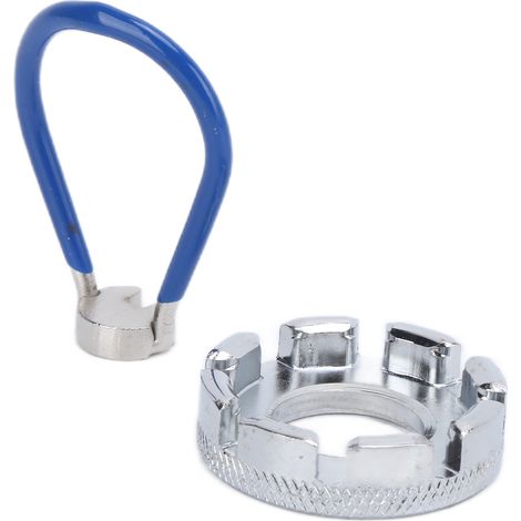 Clé à rayons 8 trous en acier pour vélo, outil de poche avec clé ronde pour le réglage du serrage des rayons. (1/5)
