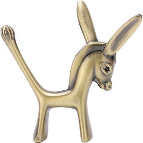 Porte-bague âne vintage en zinc, organisateur de bijoux décoratif pour collection, étui sécurisé pour bagues et accessoires (1/5)