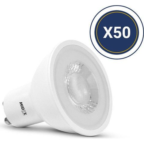 Bomba LED GU10 Spot 7W 3000K 38 – Pack de 50. Miidex Lighting® (1/4)