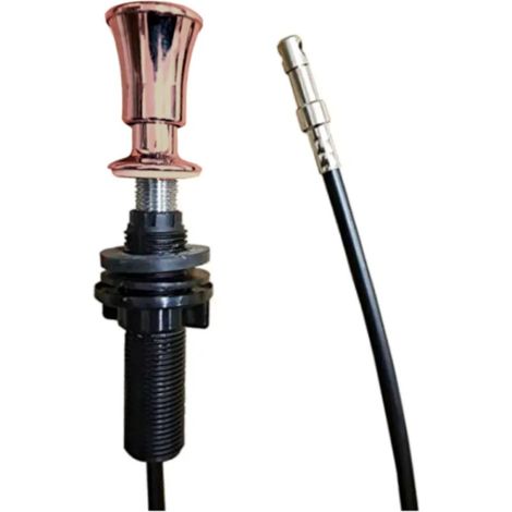 Zugstange aus satiniertem Kupfer PVD, mit Kabel 700mm für automatischen Spülbeckenablauf