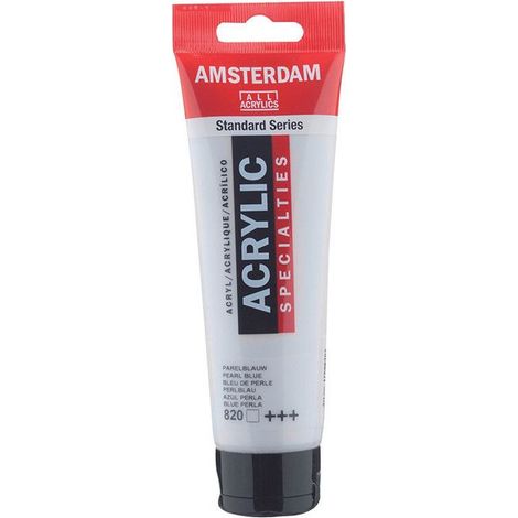 Peinture acrylique - Amsterdam - Acrilico Standard - 120 Ml - Bleu Perla - Résistante à la lumière (1/2)