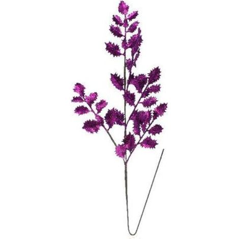 Ramo natalizio h80 cm - colore viola - addobbo decorazione natale