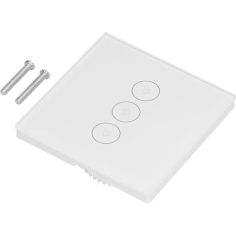 Interrupteur mural intelligent WiFi, panneau en verre, commande tactile et vocale (1/5)
