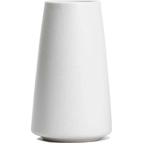 – Vase en céramique blanc uni – Vase à fleurs minimaliste pour table moderne – Décoration intérieure cheminée, salon, chambre, cuisine (1/5)