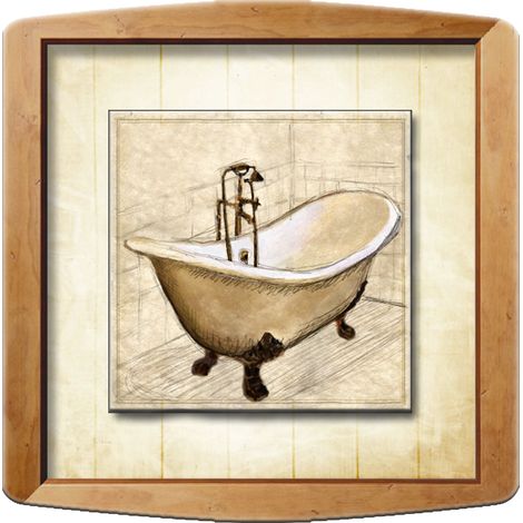 Interrupteur décoré baignoire