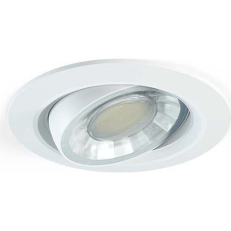 Faretto LED da Incasso COMPAC R 8W Orientabile 90° con Switch CCT 2700K/3000K/4000K IP44 Rotondo Bianco Opaco - Beneito & Faure (1/4)