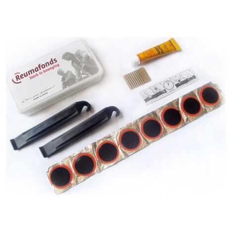 Kit De Réparation De Chambre Kit De Réparation De Vélos Rustine Vélo Kit Kit Reparation Pneu Velo AutoAdhésif sans Colle De Réparation Patches Kit De Patchs Autoadhésifs sans serviceable (1/4)