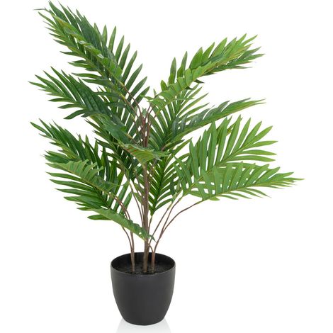 [NEUWERTIG] B-Ware Hjh Office Kunstpflanze Palme Areca Grün Goldfruchtpalme 70cm Kunststoff171