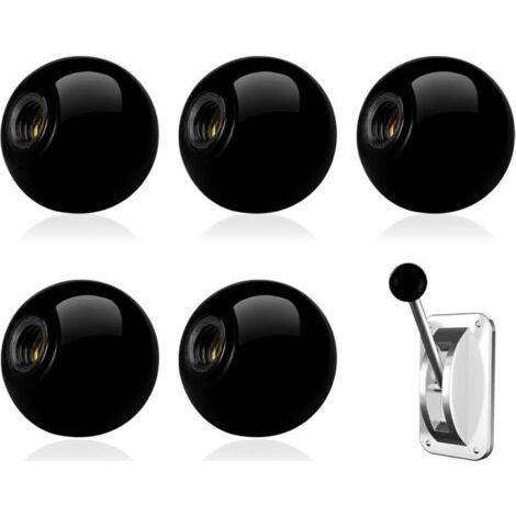 Poignées sphériques M10 x 35 mm, poignée ronde noire, filetage intérieur en laiton, pour machines, poignées de rechange