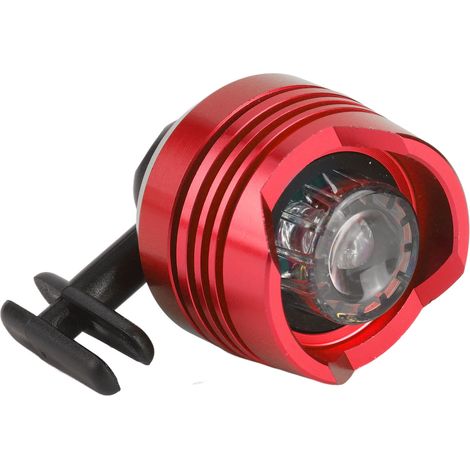 Lot de 2 lampes frontales pour chaussures, en alliage d'aluminium, alimentées par piles, multi-usages, pour vélo, camping et randonnée (rouge). (1/5)