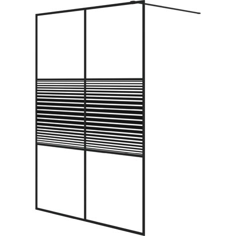 Maison Exclusive - Parete Doccia Walk in Nero 140x195 cm Vetro Trasparente ESG
