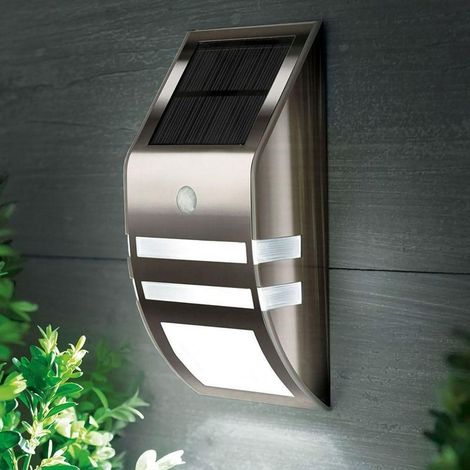 Applique murale solaire LED sans fil avec détecteur de mouvement pour éclairage extérieur de jardin (1/5)