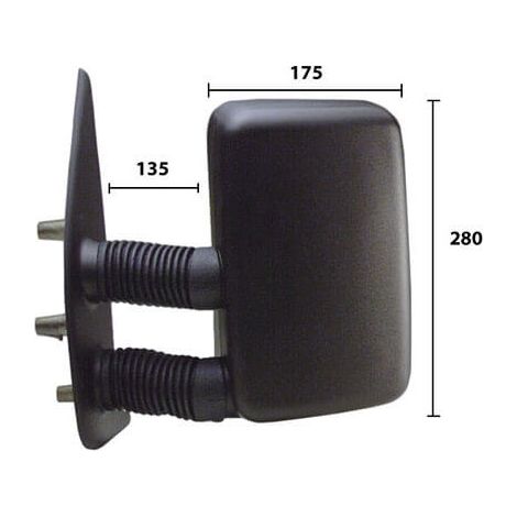Rétroviseur manuel gauche noir bras long Citroen Jumper 1 phase 1 1994-1999