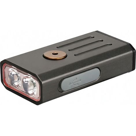 Mini-Taschenlampe mit wiederaufladbarem Akku und Schutzart IP66, inklusive UV-/Rotlicht (für Wandern, Camping und Notfälle)