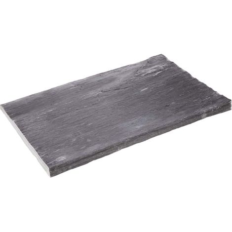 Dalle extérieure en schiste ton ardoise – Haute résistance extérieure – Épaisseur variable 3 à 7 cm – Longueur 60 cm – Largeur 30 cm (1/3)