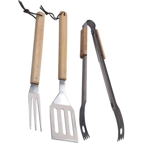 Set 3 ustensiles pour barbecue - Inox (1/4)
