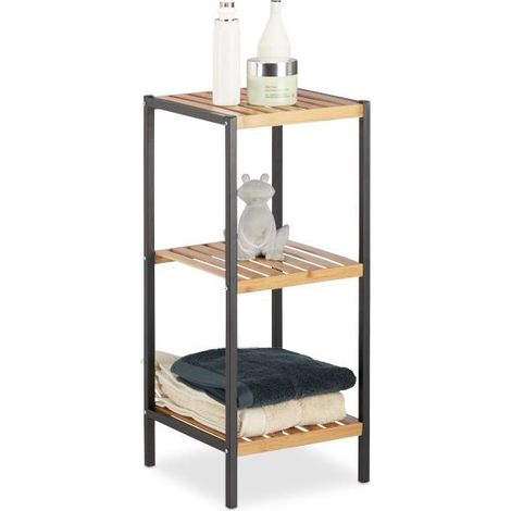 Bamboo and steel shelf (1/5)
