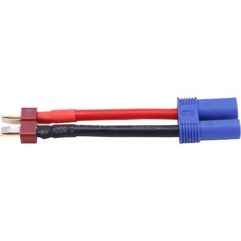 Adaptateur de Conversion Mâle en T vers Femelle EC5 93mm 12AWG pour Modèles RC Voiture Avion (1/5)