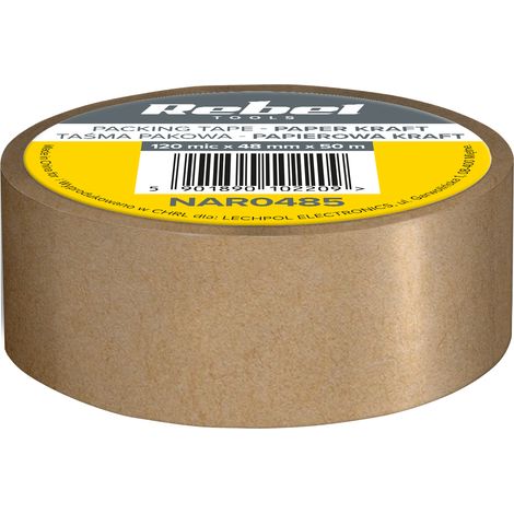 Nastro adesivo da imballaggio in carta kraft REBEL (120 micron x 48 mm x 50 m)
