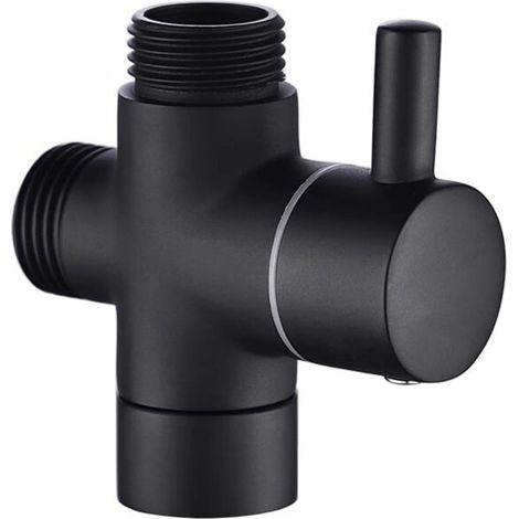 Shower Switch Faucet, Three-Way Bathtub Shower Faucet, Faucet Conversion Valve, Black (1/4)