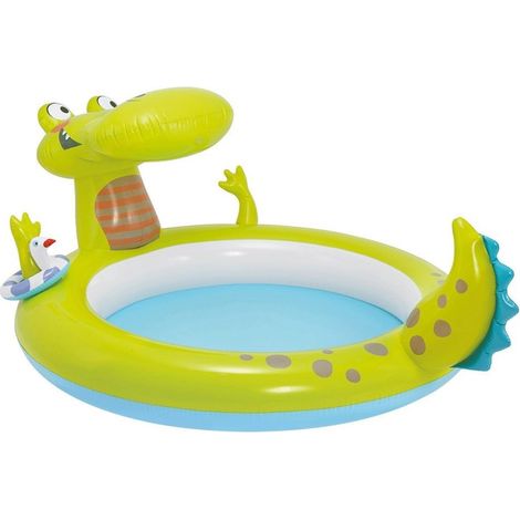 Piscine Gonflable Pour Enfants Crocodile Avec Jeux 198 X 160 X 91 Cm (1/3)