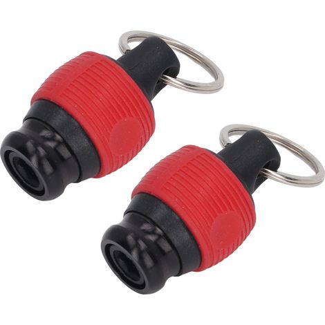 Set aus 2 verschleißfesten Schnellwechsel-Schraubendreherbithaltern für Werkzeuge mit 6,35 mm (1/4 Zoll) Durchmesser, rot. (1/5)