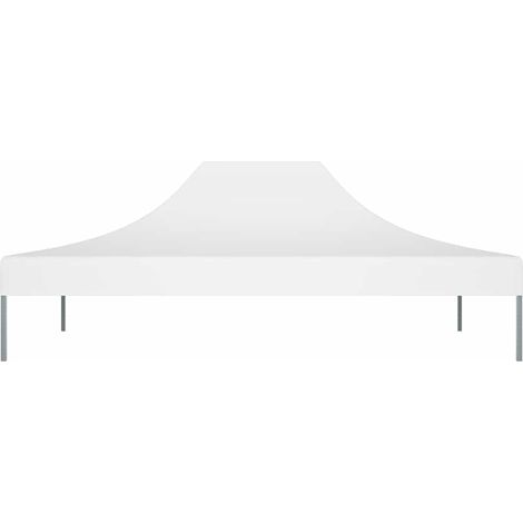 Toit de tente de réception remplacement pour tonnelle Oxford PVC 270 g/m² blanc 4,5 x 3 m (1/5)
