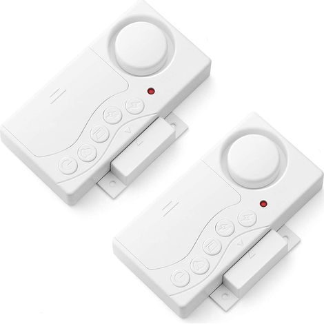 Freezer door alarm when the door is open, 3/15/30/60 second adjustable delay wireless refrigerator alarm, 4-in-1 door sensor bell, loud 108dB open door alarm, 2-pack (1/5)