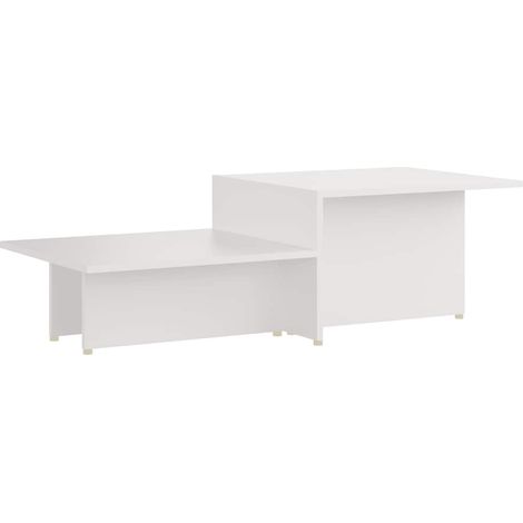 Coffee Table White 111.5x50x33 cm Engineered Wood vidaXL (1/5)