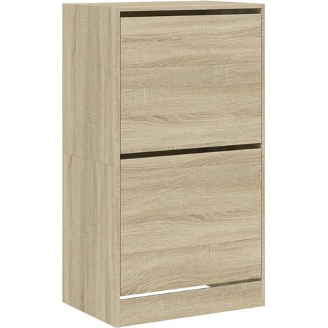 Maison Exclusive - Scarpiera 2 Cassetti Ribaltabili Rovere Sonoma 60x42x108 cm