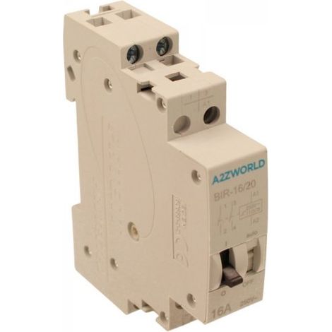 Relè Passo Passo Impulse Relay Modulare 1M 2NO 16A AC 230V /DC 110V IP20 IEC60669-2-2 BIR-16/20